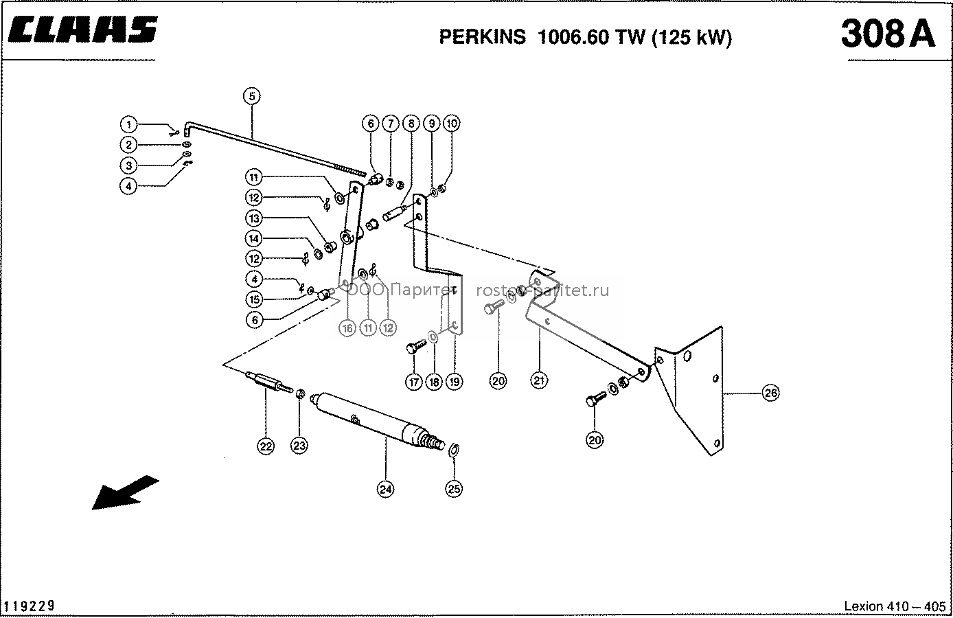 PERKINS 1006.60 TW;  ENGINE SPEED CONTRO - CLAAS LEX 410-405